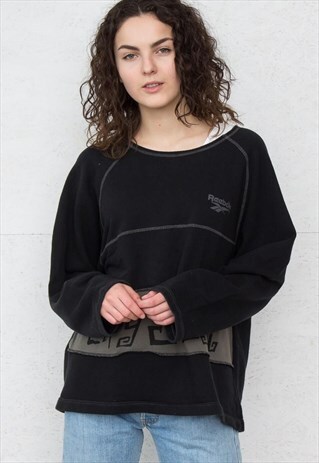 90S VINTAGE BLACK REEBOK PULLOVER SWEATSHIRT