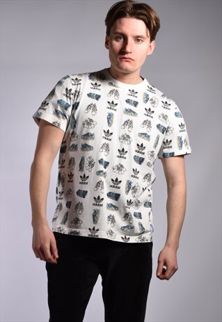 2000S ADIDAS ALLOVER PRINT T-SHIRT