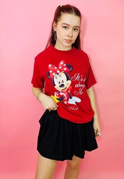 Vintage 90s Disney Minnie Mouse Red Graphic T-Shirt