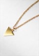 TRIANGLE NECKLACE GOLD CHAIN PENDANT GIFT FOR HER MINIMALIST