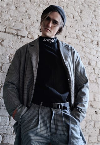 LOOSE FIT DOGTOOTH HOUNDSTOOTH PARTY BLAZER RAVE JACKET