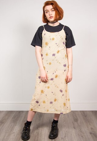 VINTAGE FLORAL MIDI DRESS