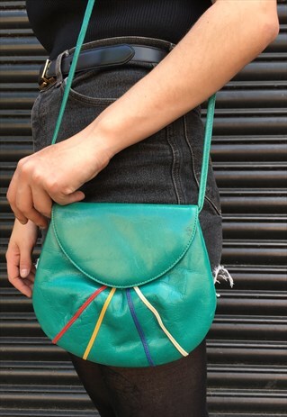 VINTAGE GREEN LEATHER BAG
