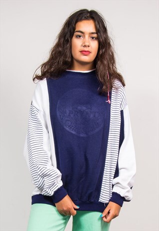 VINTAGE 90'S NAUTICAL COLLEGE STYLE SWEATSHIRT SWEATER