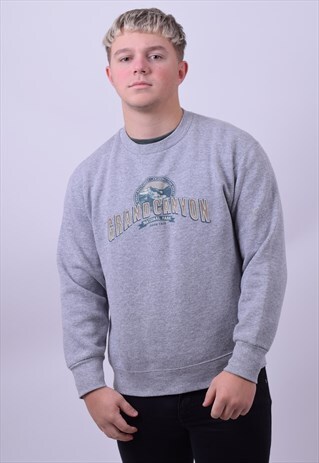 VINTAGE 90'S GREY GRAND CANYON SWEATER SIZE MEDIUM