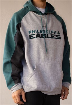 Vintage Reebok Y2K Sweatshirt Eagles in Grey L