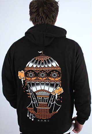 BALLOON BLACK PULLOVER HOODIE