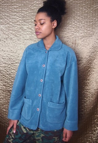 TEAL SHERPA FUR JACKET
