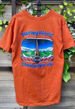 Vintage Harley Davidson orange T-shirt medium 