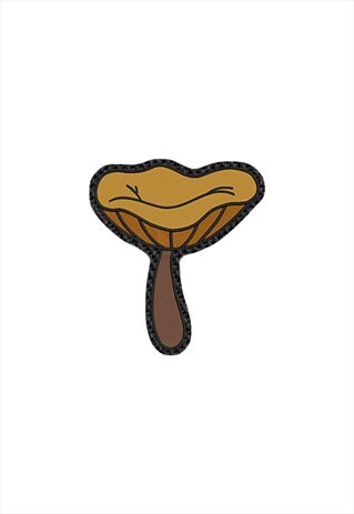 EMBROIDERED ROUND MUSHROOM PLANT IRON ON PATCH /SEW ON PATCH
