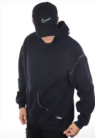 VINTAGE FILA SMALL LOGO HOODIE SWEATSHIRT