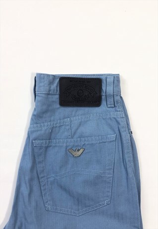 WOMENS VINTAGE 80S ARMANI JEANS BLUE MOM STYLE HIGH WAISTED