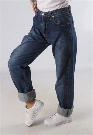 VINTAGE 501'S LEVIS DENIM JEANS UK 14 W34 L36 (T4E)