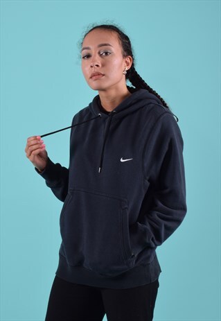 FADED BLACK NIKE EMBROIDERED HOODIE