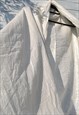 DEADSTOCK IVORY WHITE LUREX SILVER CRINKLED SCARF SHAW