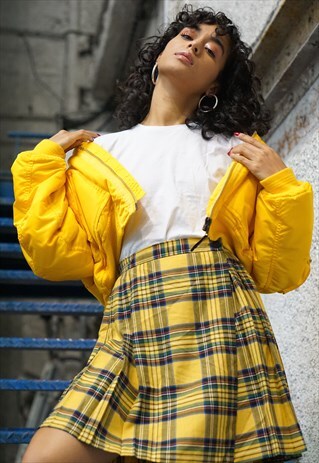 YELLOW KILT TARTAN SKIRT