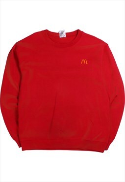 Vintage  Gildan Sweatshirt McDonalds Crewneck Red Small