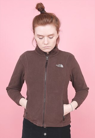 VINTAGE THE NORTH FACE BROWN FLEECE /E3019