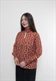 VINTAGE 90S FLOWERS BLOUSE, CUTE OFFICE BLOUSE