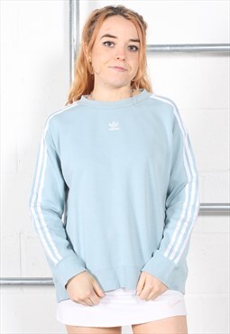 Vintage Adidas Originals Sweatshirt Blue Sport Jumper UK 10