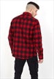 JUSTYOUROUTFIT RED RED CHECK FLANNEL SHIRT