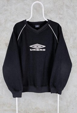 Vintage Black Umbro Sweatshirt Fleece XL