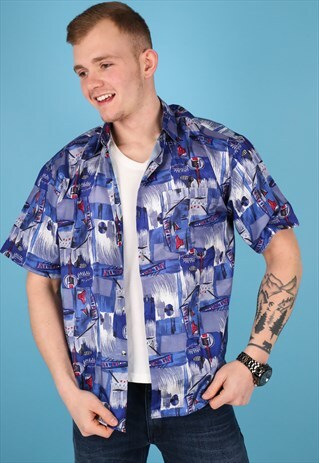 VINTAGE PATTERN SHIRT IN MULTI NS187