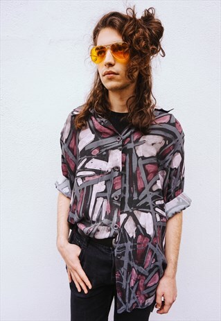 VINTAGE ABSTRACT PATTERNED SHIRT