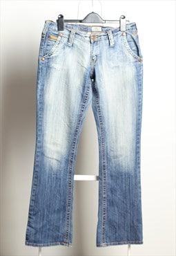 Vintage Low Waist Pocket Detail Denim Trouseirs Jeans