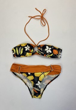 Y2K floral graphic bikini