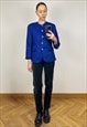 BLUE ELEGANT BLAZER, WOMEN'S WOOL JACKET