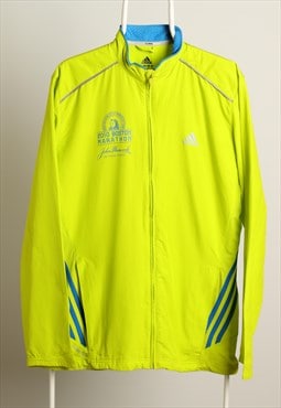 Vintage Adidas 2010 Boston Marathon Shell Jacket Neon Green