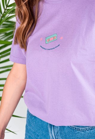 WHITE OVERTHINKING GRAPHIC T-SHIRT