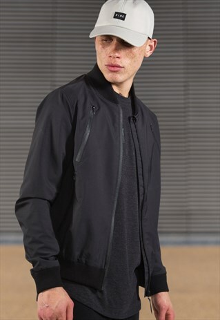 TECH BOMBER JACKET - BLACK