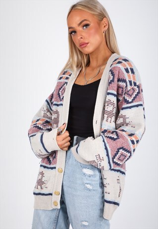 VINTAGE PATTERN KNITWEAR CARDIGAN K96