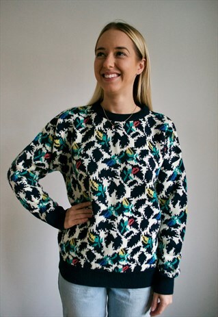 VINTAGE 80'S PATTERNED JUMPER
