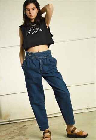 80'S RETRO HIGHWAISTED DENIM JEANS