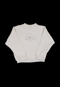 Vintage 90s Nike Embroidered Logo Sweatshirt in White