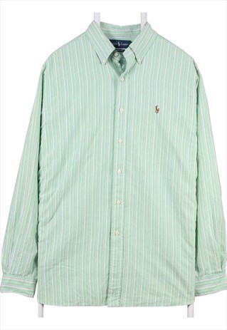 Vintage 90's Ralph Lauren Shirt Classic Fit Striped Long