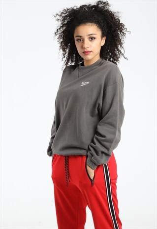 90S REEBOK EMBROIDERED SPELL OUT OVERSIZED SWEATSHIRT