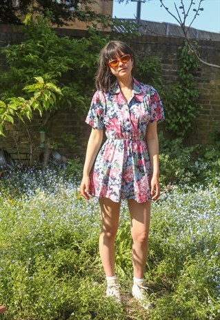 VINTAGE 90S FLORAL MINI DRESS