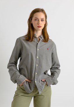 Ralph Lauren Checked Cotton Logo Short Shirt Medium 7315