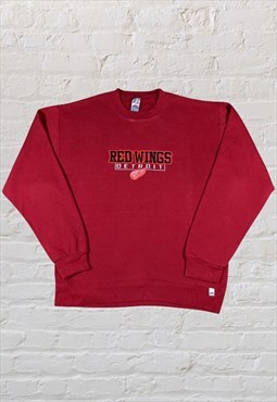 Vintage NHL Detroit Redwings sweatshirt in dark red 