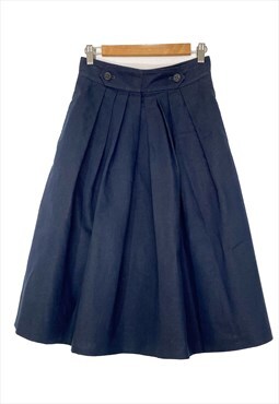 Vintage Burberry plaid midi skirt. Size M