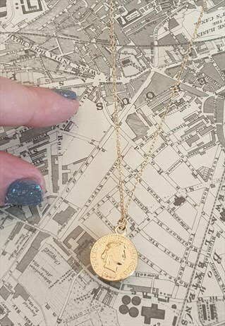 GOLD TONE COIN NECKLACE