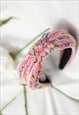 PINK SPRINKLE BEADED TWIST KNOT HEADBAND