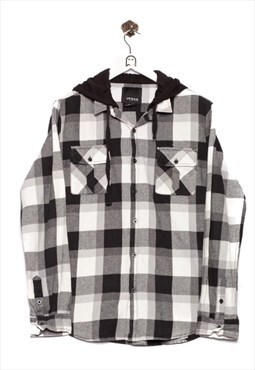 Vintge  Urban Flannel Shirt Checkered Pattern White/Checkere