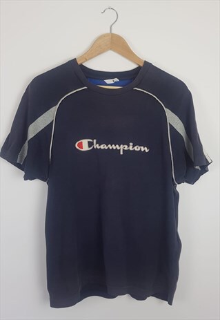 VINTAGE CHAMPION T-SHIRT BLUE