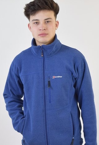 VINTAGE 90S BLUE BERGHAUS ZIP UP FLEECE