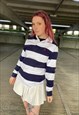 Vintage 90s Polo Ralph Lauren Embroidered Striped Rugby Top